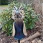Preview: Eule - Uhu - Pfostenhocker - Gartendekoration - frostfest