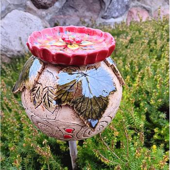 Rosenkugel mit Insektentränke - Gartendekoration - frostfest