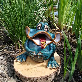 Kugel - Frosch - Gartendekoration