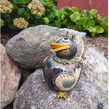 kleiner lustiger Vogel - Gartendekoration - frostfest