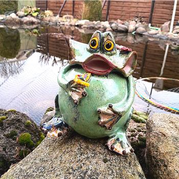 Preview: dicker runder Frosch - Gartendekoration