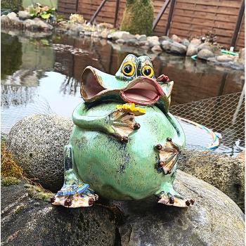 Preview: dicker runder Frosch - Gartendekoration