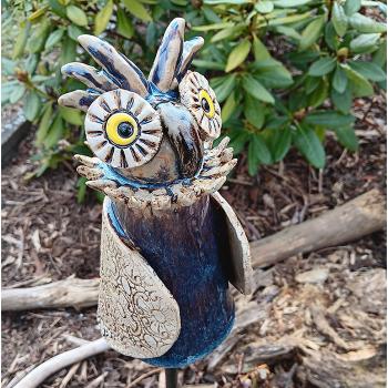 Eule - Uhu - Pfostenhocker - Gartendekoration - frostfest