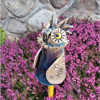 Preview: Eule - Uhu - Pfostenhocker - Gartendekoration - frostfest