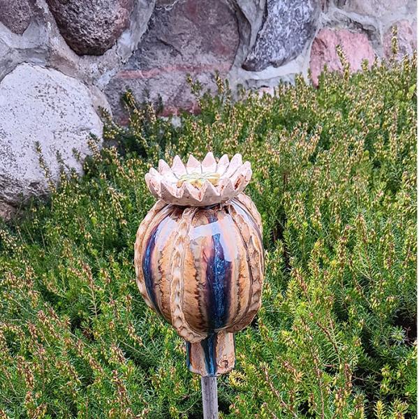 Mohnkaspsel - Insektentränke - Gartendekoration - frostfest