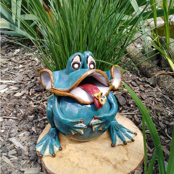 Kugel - Frosch - Gartendekoration