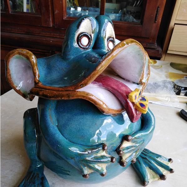Kugel - Frosch - Gartendekoration