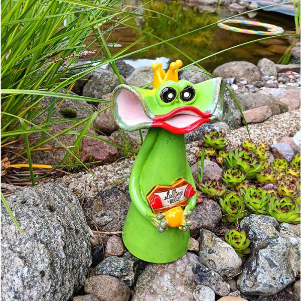 Froschkönig - Pfostenhocker - Gartendekoration