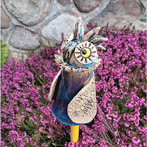 Eule - Uhu - Pfostenhocker - Gartendekoration - frostfest